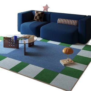 Alfombra de Terciopelo Antideslizante de Lujo Ligero Retro, Resistente a la Suciedad y Fácil de Cuidar, <span class=keywords><strong>para</strong></span> Sala de Estar, Dormitorio/Estudio, Mesa de Centro - Product Image 5