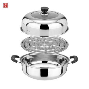出售高品质不锈钢蒸锅，带烹饪篮和电木手柄蒸汽炊具套装 - Product Image 1