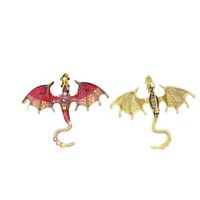Broche en alliage émaillée personnalisée Dragon Européen, vente en gros, badge de revers pour merchandising de tournée de concert, cadeau pour fans gothiques, en vrac