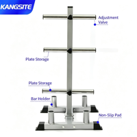 Support de rangement pour plaques de poids et barres, support pour plaques olympiques, robuste, multi-rangement pour équipement de fitness à domicile