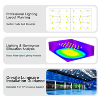 Luminaire suspendu en aluminium anti-éblouissement pour les terrains de basket-ball, de badminton et de tennis de table