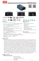 Chargeur de batterie intelligent MEAN WELL NPB-450-12 450W à plage de sortie ultra-large, chargeur intelligent 12/24/48/72V Meanwell