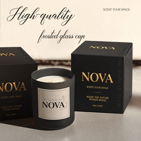 Bougie votive artisanale NOVA Premium à la cire de soja et de noix de coco |   Barres parfumées d'aromathérapie personnalisables au design moderne pour les fêtes