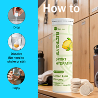 Tabletas Efervescentes de Electrolitos con Sabor a Limón y Lima, Sin Azúcar, para Hidratación Deportiva, Suplementos Energéticos para Adultos, Venta al Por Mayor