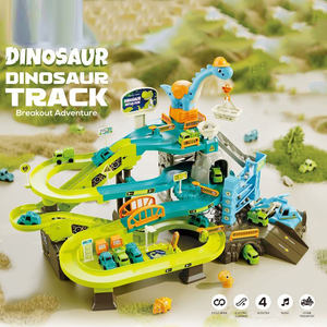 WYL Offre Spéciale enfants éducatifs dinosaure piste Base aventure jouets électrique fente voiture jouet Parking ensemble jouets avec 4 voitures coulissantes - Product Image 2
