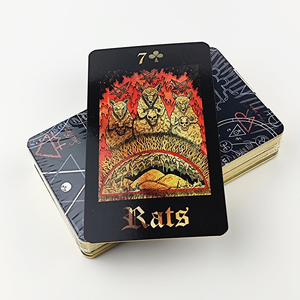 Individuell Bedruckte Russische <span class=keywords><strong>Tarot</strong></span>-Spielkarten Orakel-Spiel Papierkarten mit Katzenmotiv - Product Image 1