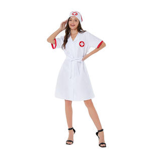 Conjunto de uniforme de escenario de juego de rol de Europa y América, ropa interior <span class=keywords><strong>Sexy</strong></span>, sentido femenino, falda de <span class=keywords><strong>enfermera</strong></span> de seducción con escote en V profundo - Product Image 4