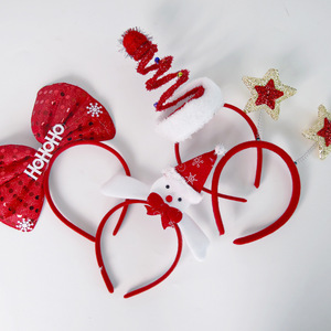 Suministros para Fiesta Diademas de Navidad de Papá Noel, Árbol y Alce, Adornos para la Cabeza con Formas Creativas para Año Nuevo, Artículos Populares Ahora - Product Image 2