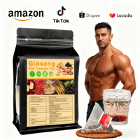 Tisane aux Cinq Trésors au Ginseng pour Hommes, Biologique et Naturelle, Énergie et Soin Nourrissant