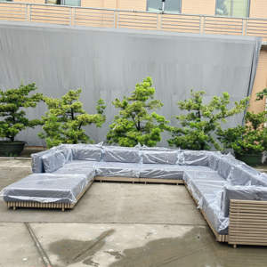 फैक्टरी मूल्य उद्यान फर्नीचर आउटडोर लाउंज पैटिओ सेशनल सोफा सेट मॉड्यूलर कुशन सोफे आउटडोर फर्नीचर सोफा सेट - Product Image 1