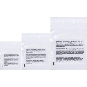 Bolsas de Polietileno 9x12 11x14 14x20 Transparentes con Sellado de Tres Lados, Bolsas de Plástico Desechables con Advertencia de Asfixia - Product Image 1