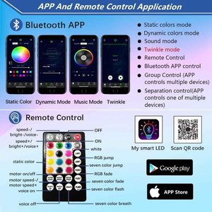Kunststoff PMMA Endleuchtendes Glasfaser-Sternenlicht für Autodachhimmel mit App-Steuerung und LED-Faser-Optik-Lichtmotor - Product Image 5