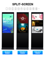 Écran d'affichage numérique sur pied pour intérieur, 55 pouces, écran promotionnel, système d'exploitation Android, CMS, écran LCD intelligent, moniteur, solutions publicitaires pour événements