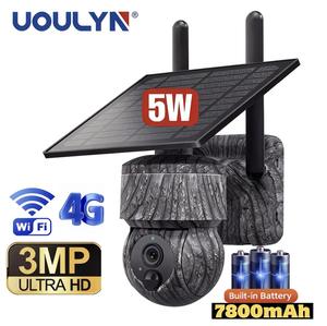 كاميرا مراقبة خارجية لاسلكية ذكية تعمل بالطاقة الشمسية مع رؤية ليلية بدقة 3 ميجابكسل وشبكة واي فاي وبطاقة SIM 4G ونظام PTZ - Product Image 1