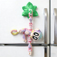Ornements singe articulés amusants imprimés en 3D personnalisables, aimant décoratif pour réfrigérateur à articulations mobiles, 8 cm