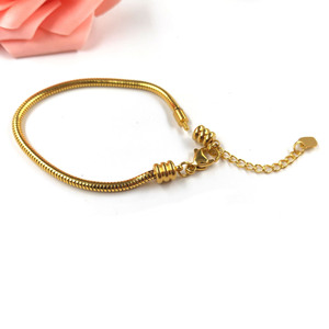 3MM Cadenas De Acero Inoxidable Waterproof <strong>Jewelry</strong> Rope Snake Chain <strong>Stainless</strong> <strong>Steel</strong> Bracelet Gold Diy Bracelet Bulk Charm - Product Image 3