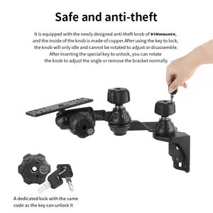 VINmounts Support détecteur de poisson aluminium bras verrouillable renforcé pour écrans 7 à 16 pouces marine - Product Image 4