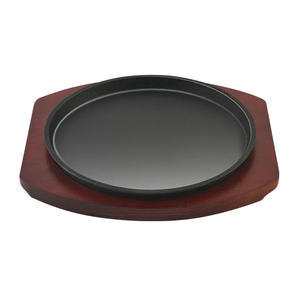 Factory Direct Supply Cast Iron <strong>Grill</strong> <strong>Pan</strong> Easy Clean Street Steak Western Cuisine Iron Plate Gas Induction Cooker Commercial - Product Image 1