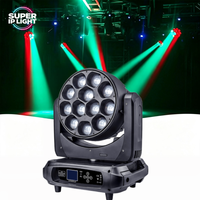 Projecteur Wash à Tête Mobile 12x40W RGBW 4-en-1 avec Contrôle Pixel et Zoom pour DJ, Club, Spectacle Disco