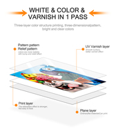 Imprimante UV à plat tout-en-un 600x900mm pour coques de téléphone, emballages cadeaux, plaques métalliques, atelier d'impression commercial