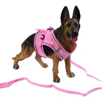 Nuevo Estilo, Logotipo Personalizado, Arnés de Malla de Poliéster Transpirable y Reflectante Ajustable sin Tirones para Perros con Correa SORADD SRD-37