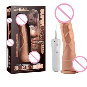 Beliebte Mann <span class=keywords><strong>Dildo</strong></span> Vibrator Rotierender Kopf Gummi Penis <span class=keywords><strong>Dildo</strong></span> 6 Vibrationen Frauen Masturbation Sexspielzeug Wired Vib rating <span class=keywords><strong>Dildo</strong></span> Penis - Product Image 1