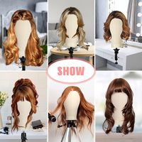 Moule de tête de perruque de soutien spécial avec pince de couleur de peigne et capuchon de filet de cheveux pour le placement de perruque Rack Drag Hair Extension Tools