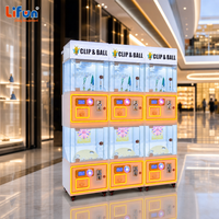 LIFUN Distributeur de capsules mystère à double clip et balle, tout-en-un, à monnayeur, pour salles d'arcade rentables