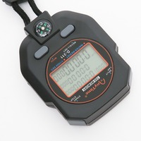 Professionelle Elektronische Digitale LCD-Sportstoppuhr mit Alarm, Wasserdicht, 1/1000 Sekunden Genauigkeit, Mini ABS-Kunststoff Chronograph