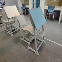Ensemble bureau et chaise scolaire moderne et durable, structure en acier laminé à froid, mobilier de classe pour centre de formation, OEM/ODM