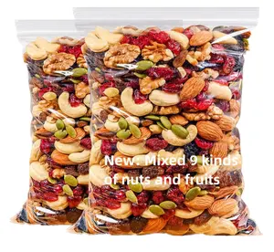 2024 new products 500g 9 kind peanuts sunflower seeds 9 in 1 roasted almond mixed nuts and fruits snack cashew trail mix nuts