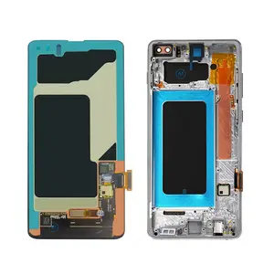 S10 S10e S10plus Layar Lcd Sentuh Digitizer dengan Bingkai untuk Samsung Galaxy S10 Plus Layar Pengganti G973-f G973f G973