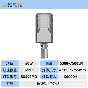Lampadaires LED transfrontaliers, simples, haute puissance, à économie d'énergie pour routes urbaines, rénovations rurales et éclairage public - Product Image 5