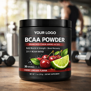 Polvere <span class=keywords><strong>BCAA</strong></span> Naturale a Basso Contenuto di Carboidrati, Integratore Sportivo per Adulti, Confezione Personalizzata OEM, Gestione dell'Energia - Product Image 1