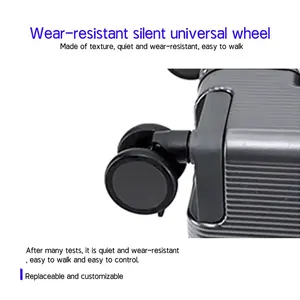 מלאי אלומיניום unisex מותאם אישית לוגו נסיעות מפעל של חם מכירה abs + חומר pc יוקרה מודרני קריקטורה מזוודה קריקטורה מזוודה - Product Image 3