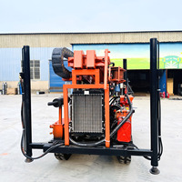 Max. Machine de forage de puits d'eau entièrement hydraulique de 300 m de profondeur, 42 KW, portable, sur chenilles