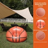 Nouveau canapé gonflable sphérique sur le thème du basketball et du football, design moderne et minimaliste, en PVC respectueux de l'environnement, pour intérieur/extérieur, pour adultes