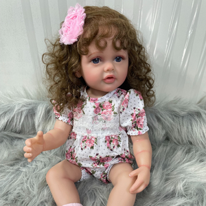 Poupée Reborn Bébé Fille en Silicone Vinyle Corps Entier 55cm, Réaliste Nouveau-né, Poupées de Haute Qualité pour Enfants, Poupées Reborn en Silicone pour Filles - Product Image 1