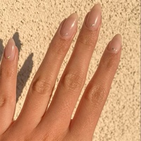 Fausse colle artificielle fantaisie en résine naturelle OEM d'usine, ongles à presser à couverture complète