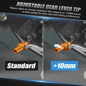 NICECNC pour <span class=keywords><strong>KTM</strong></span> EXC 300 2004-2024 <span class=keywords><strong>2023</strong></span>, levier de changement de vitesse réglable 10 mm, pointe EXC-F SX 125 <span class=keywords><strong>SXF</strong></span> 450 <span class=keywords><strong>350</strong></span> XC XCF XCW 500 XCW-F TPi 6D - Product Image 2