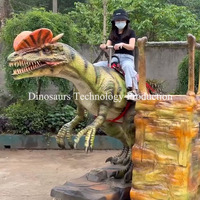 Uzaktan Kumandalı Robot Dinozor Binme Oyuncağı veya Binilebilir Eğlence Cihazı veya Gerçekçi Animatronik Dilophosaurus Binme Oyuncağı Satılık