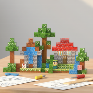 PX-master Guangdong Fabrik Großhandel Anpassbares Dschungel-Wald-Welt Montage-DIY-Puzzle-Set Magnetisches Plastik-ABS EN71 Spielzeug - Product Image 3