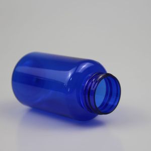 Flacone in PET blu da 200cc per medicinali, vitamine, pillole e capsule, per uso alimentare - Product Image 2