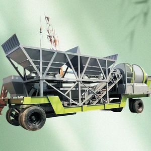 Centrale à béton sèche mobile approuvée CE Centrale à béton professionnelle mobile - Product Image 2