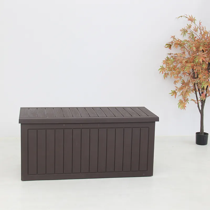 Weather Resistant Outdoor Patio Storage Tool Deck Bench Box Plastic