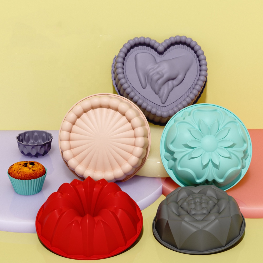 Moule à Gâteau Rond En Silicone - Antiadhésif Réutilisable 10.2cm