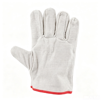 Vente directe d'usine, gants de travail en toile antidérapants à double couche de calibre 24, résistants à la chaleur, avec poignets renforcés, épaisseur 12 oz, sans latex