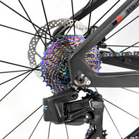 Vélo de route en fibre de carbone à haut module 700C 24 vitesses avec transmission électronique sans fil, frein à disque hydraulique, vélo de course aérodynamique