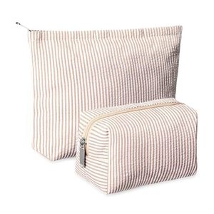 Ensemble de trousses de toilette en velours côtelé, plusieurs tailles, pochette à fermeture éclair, trousse de maquillage portable, résistante à l'usure, sac de rangement de voyage pour cosmétiques - Product Image 6