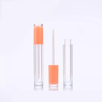 Conteneur vide unique en plastique blanc, violet, rouge, noir, luxueux, transparent, pour emballage de gloss à lèvres, tube de gloss à lèvres rose de 5 ml